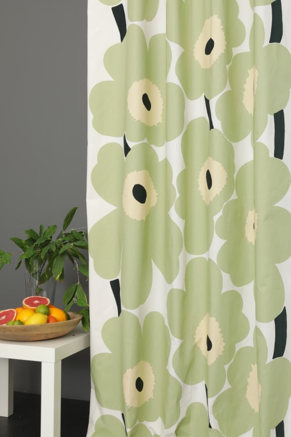 UNIKKO -puuvillakangas vaaleanvihreä